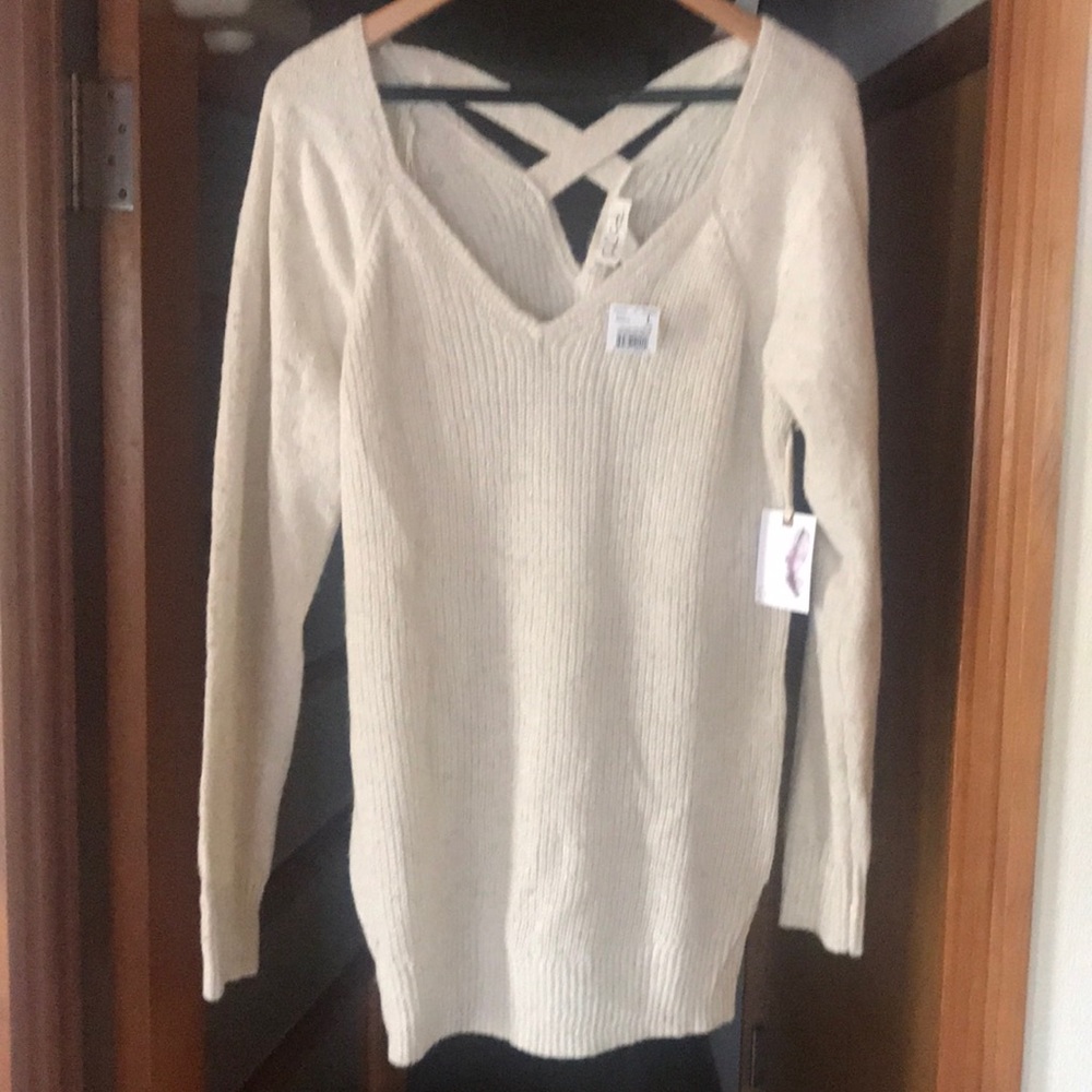 Maternity sweater with gold shimmer